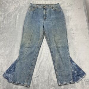 Vtg Levis 551 Jeans Women 16 Blue Denim Relaxed Fit High Rise Tapered Leg Preppy